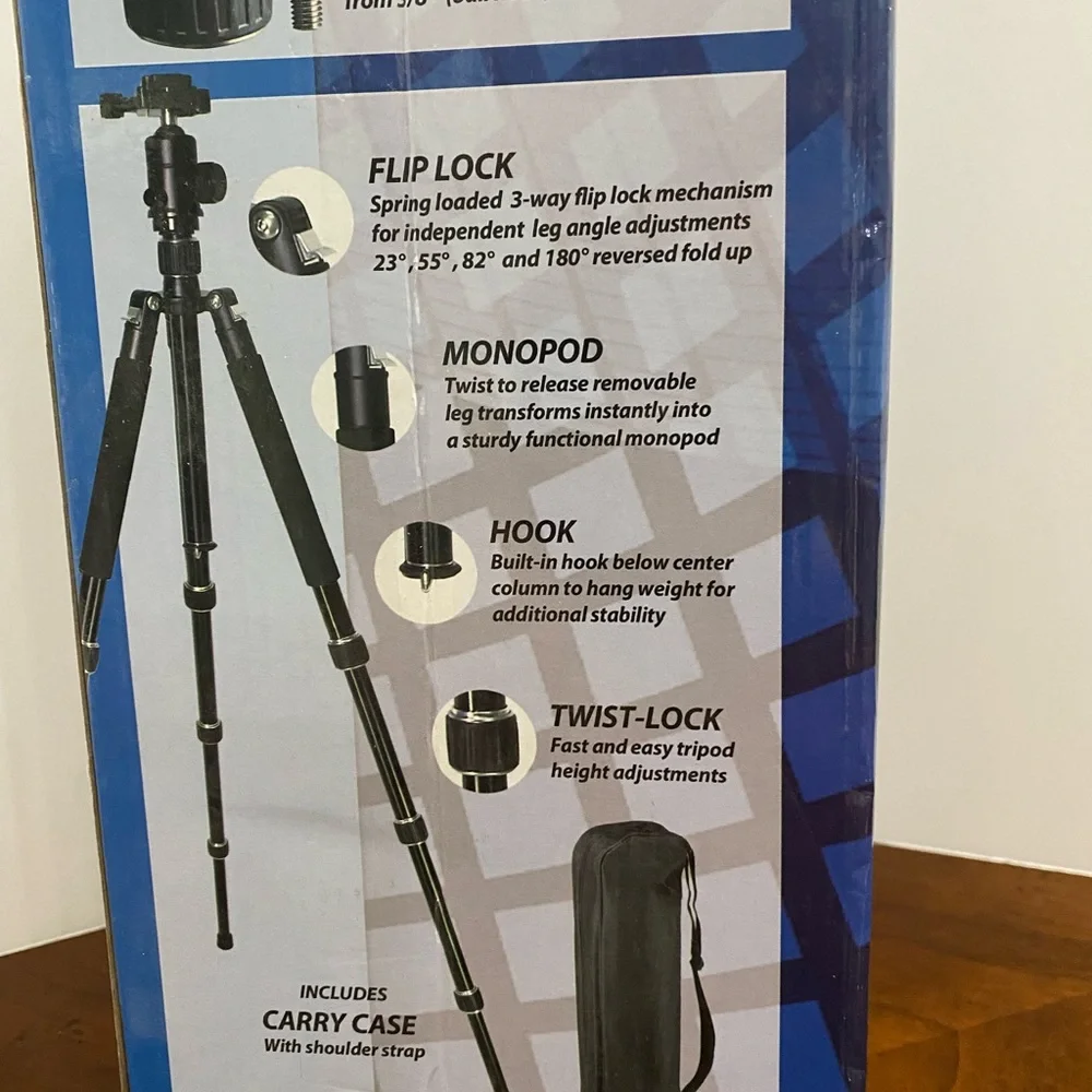 Vidpro Venture Maxx 62” Travel Tripod in case / new in box